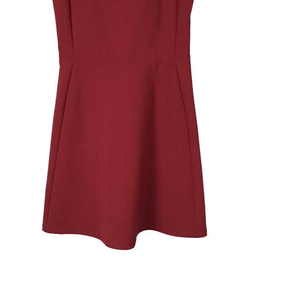 Madewell Adore Sleeveless Fit and Flare Dress Brick Burgundy Dark Red sz 0 - Picture 13 of 16